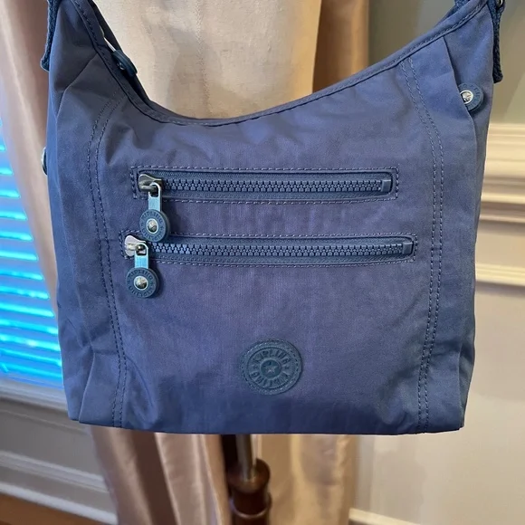EUC Kipling Belammie Hobo Shoulder Bag in Slate Blue Carried Once